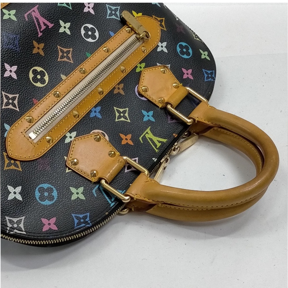 SOLD‼️Louis Vuitton LV Hand Bag Alma PM Noir Black Monogram Multicolor - Picture 4 of 8